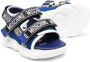 Moschino Kids Sandalen met klittenband Blauw - Thumbnail 2