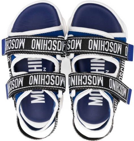 Moschino Kids Sandalen met klittenband Blauw