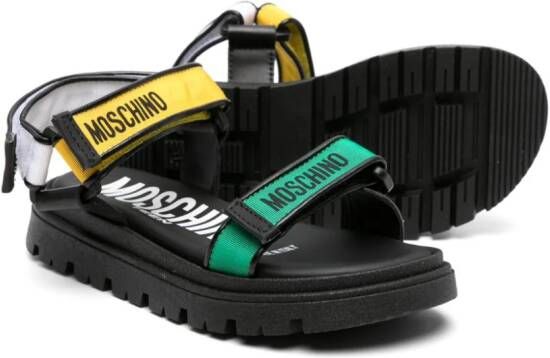 Moschino Kids Sandalen met klittenband Zwart