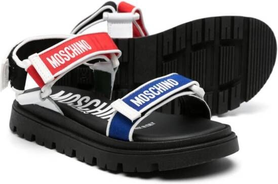 Moschino Kids Sandalen met klittenband Zwart