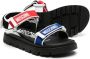 Moschino Kids Sandalen met klittenband Zwart - Thumbnail 2