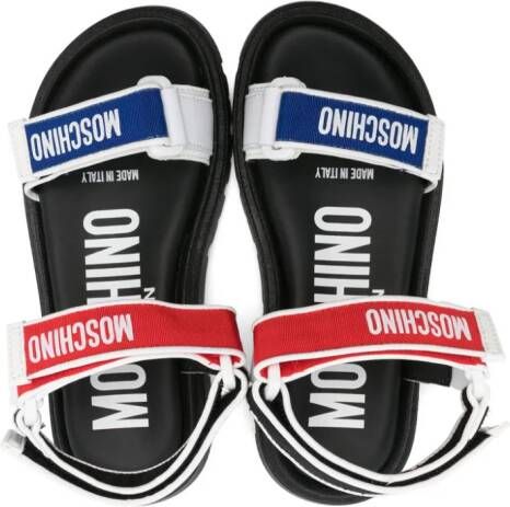 Moschino Kids Sandalen met klittenband Zwart