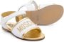 Moschino Kids Sandalen verfraaid met logo Wit - Thumbnail 2