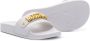 Moschino Kids Slippers met logo Wit - Thumbnail 9