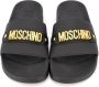Moschino Kids Slippers met logo Zwart - Thumbnail 3