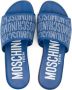 Moschino Kids Slippers van badstof met logo-jacquard Blauw - Thumbnail 3