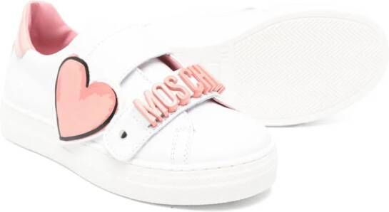 Moschino Kids Sneakers met logo Wit