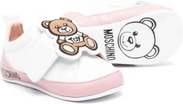 Moschino Kids Sneakers met logopatch Wit