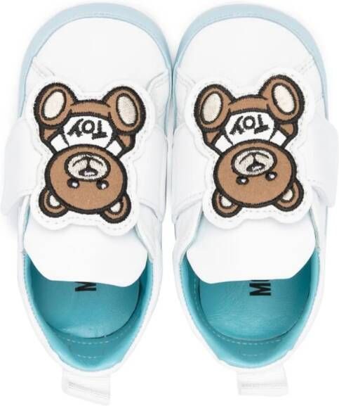 Moschino Kids Sneakers met logopatch Wit