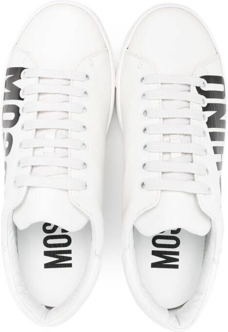 Moschino Kids Sneakers met logoprint Wit