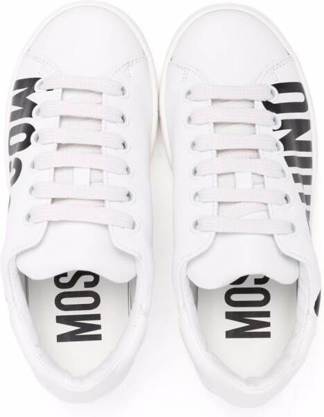 Moschino Kids Sneakers met logoprint Wit