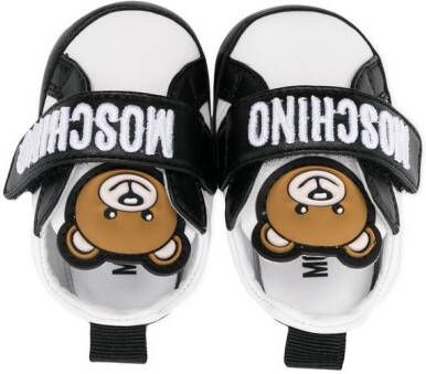 Moschino Kids Sneakers met logoprint Wit