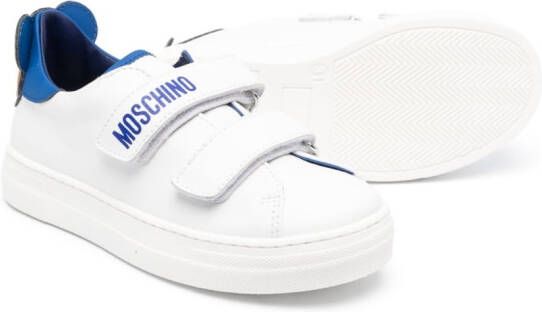 Moschino Kids Sneakers met logoprint Wit