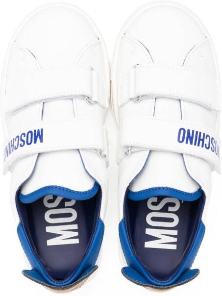 Moschino Kids Sneakers met logoprint Wit