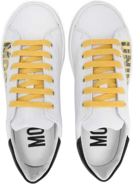 Moschino Kids Sneakers met logoprint Wit