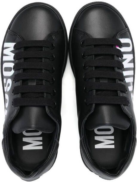 Moschino Kids Sneakers met logoprint Zwart