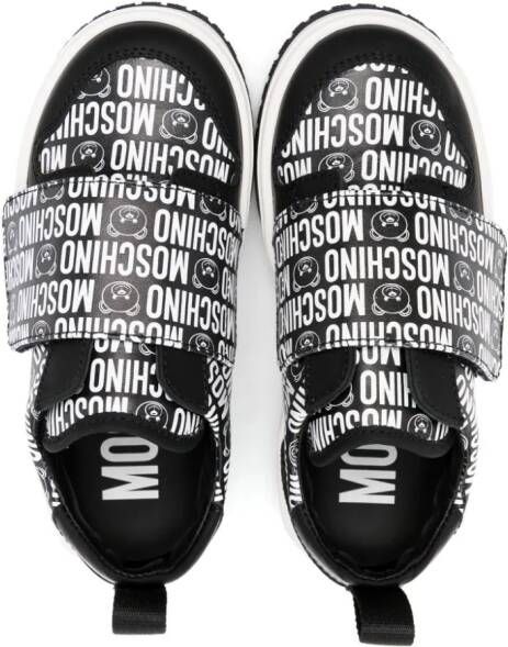 Moschino Kids Sneakers met logoprint Zwart