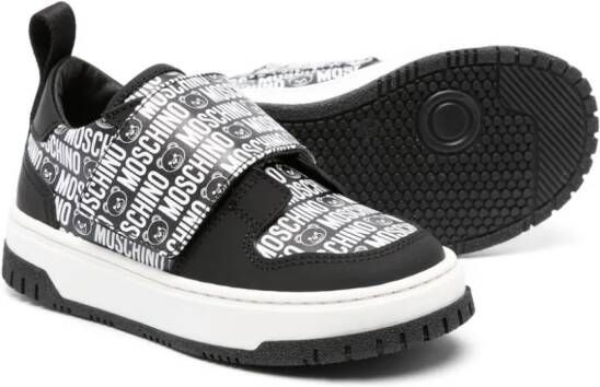 Moschino Kids Sneakers met logoprint Zwart