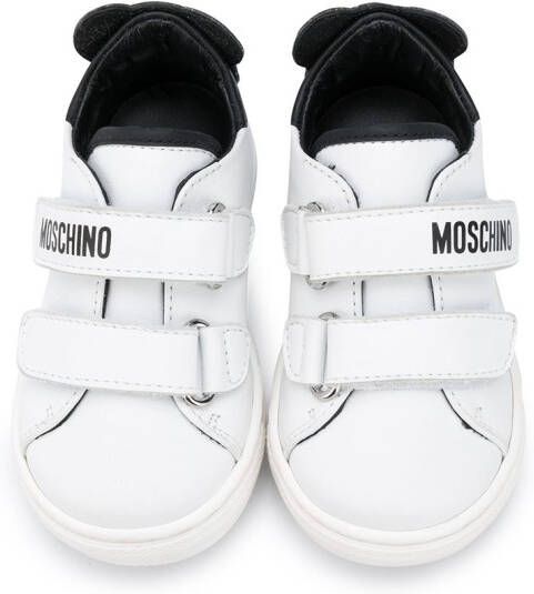 Moschino Kids Sneakers met teddybeer patch Wit