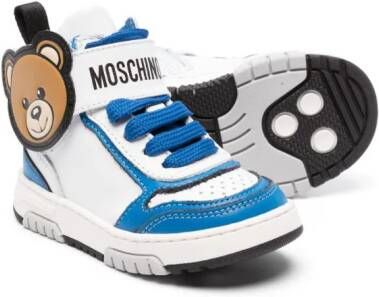 Moschino Kids Sneakers met teddybeerpatch Wit