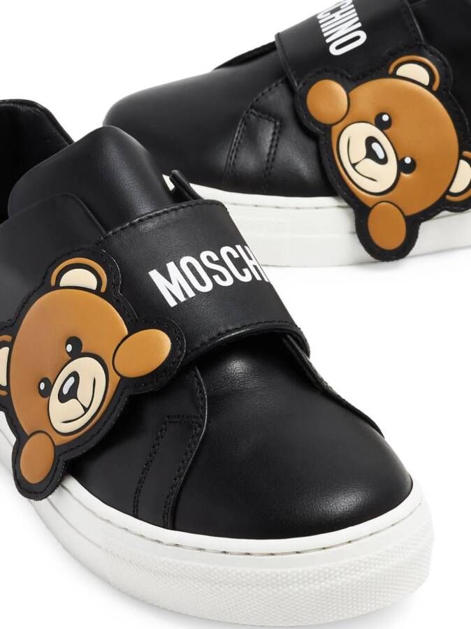 Moschino Kids Sneakers met teddybeerpatch Zwart