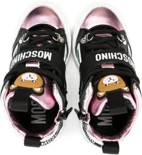 Moschino Kids Sneakers met teddybeerpatch Zwart