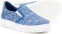 Moschino Kids Sneakers van spijkerstof met logo jacquard Blauw - Thumbnail 2