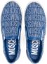 Moschino Kids Sneakers van spijkerstof met logo jacquard Blauw - Thumbnail 3