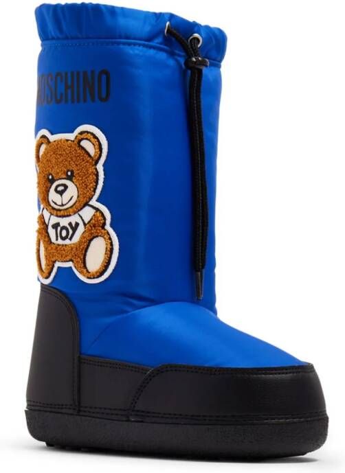 Moschino Kids Snowboots met teddybeerprint Blauw