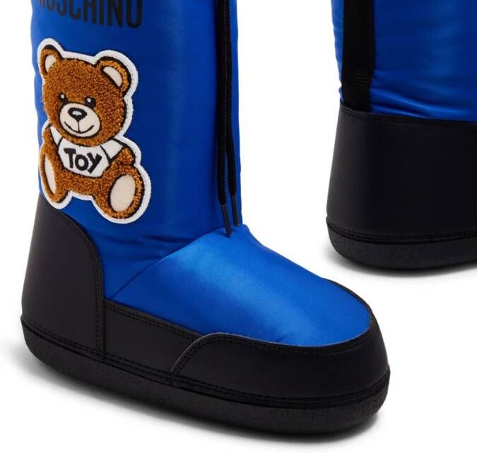 Moschino Kids Snowboots met teddybeerprint Blauw