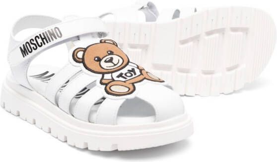 Moschino Kids Leren sandalen Wit