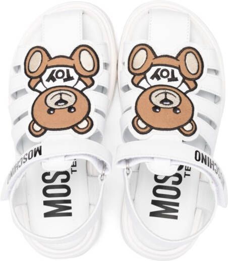 Moschino Kids Leren sandalen Wit