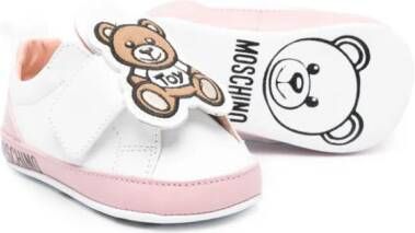 Moschino Kids Sneakers met teddybeerprint Wit
