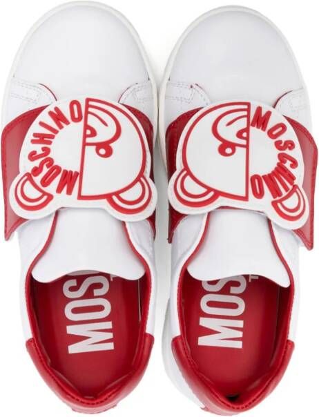 Moschino Kids Sneakers met teddybeerprint Wit