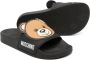 Moschino Kids Teddy Bear slippers met open neus Zwart - Thumbnail 2