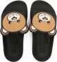 Moschino Kids Teddy Bear slippers met open neus Zwart - Thumbnail 3