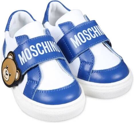Moschino Kids Teddy Bear tweekleurige sneakers Blauw