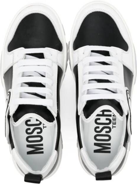 Moschino Kids Teddy Bear tweekleurige sneakers Zwart