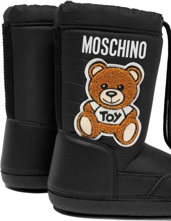 Moschino Kids Snow boots met teddybeerprint Zwart