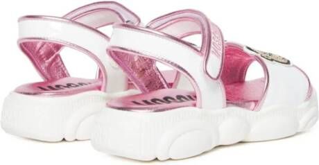 Moschino Kids Leren sandalen Wit