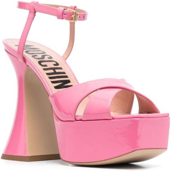 Moschino Lakleren sandalen Roze
