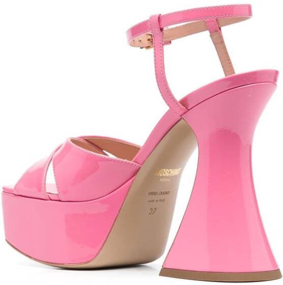 Moschino Lakleren sandalen Roze