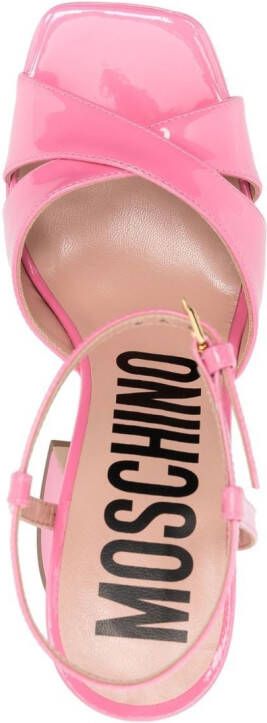 Moschino Lakleren sandalen Roze