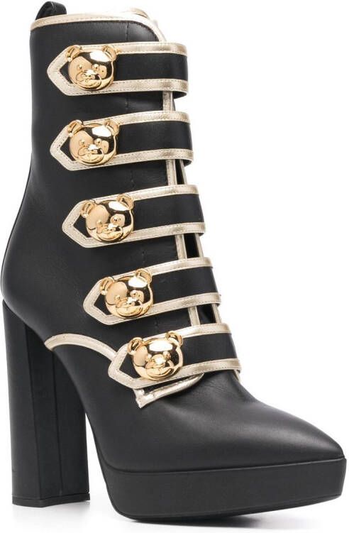 Moschino Leren laarzen Zwart