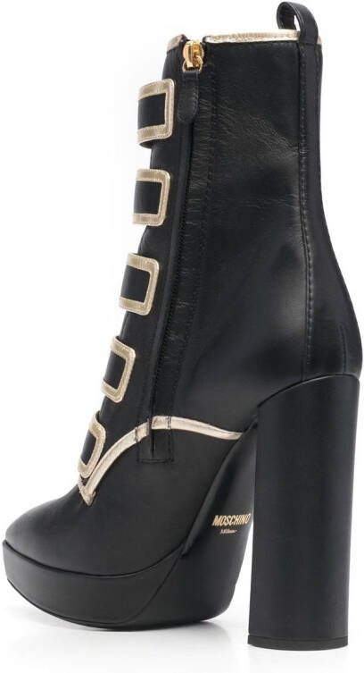 Moschino Leren laarzen Zwart