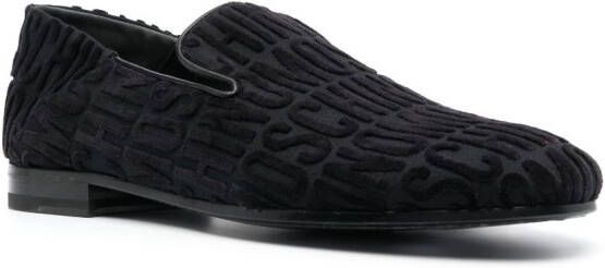 Moschino Leren loafers Zwart