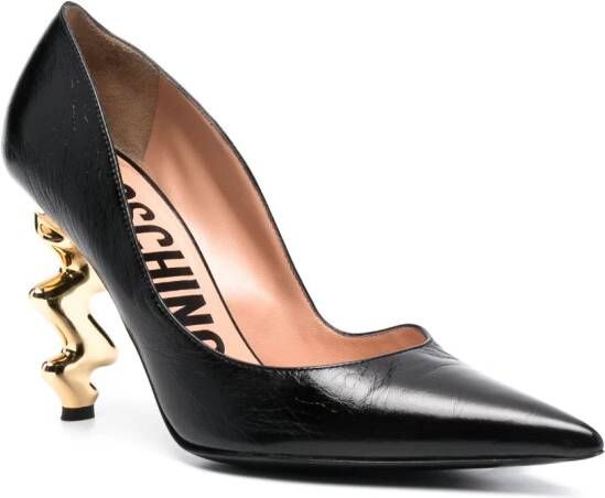 Moschino Leren pumps Zwart