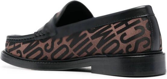 Moschino Loafers met logo patroon Zwart