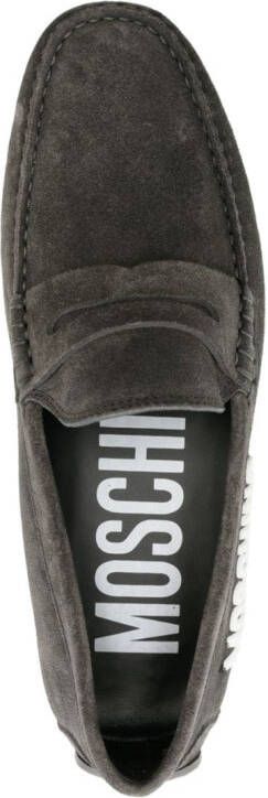 Moschino Loafers met logopatch Zwart