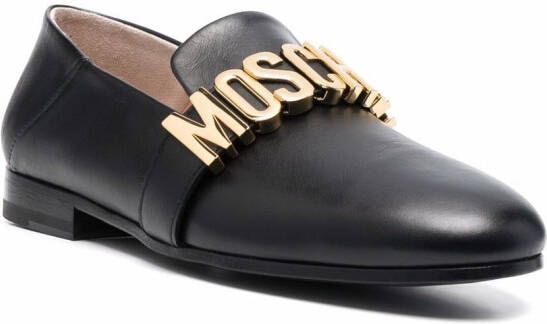 Moschino Loafers met ronde neus Zwart